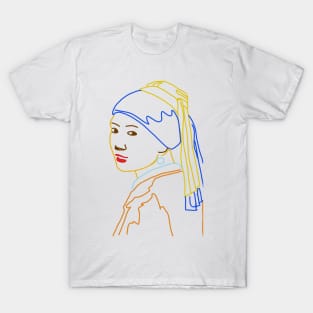 simple Girl With a Pearl Earring T-Shirt